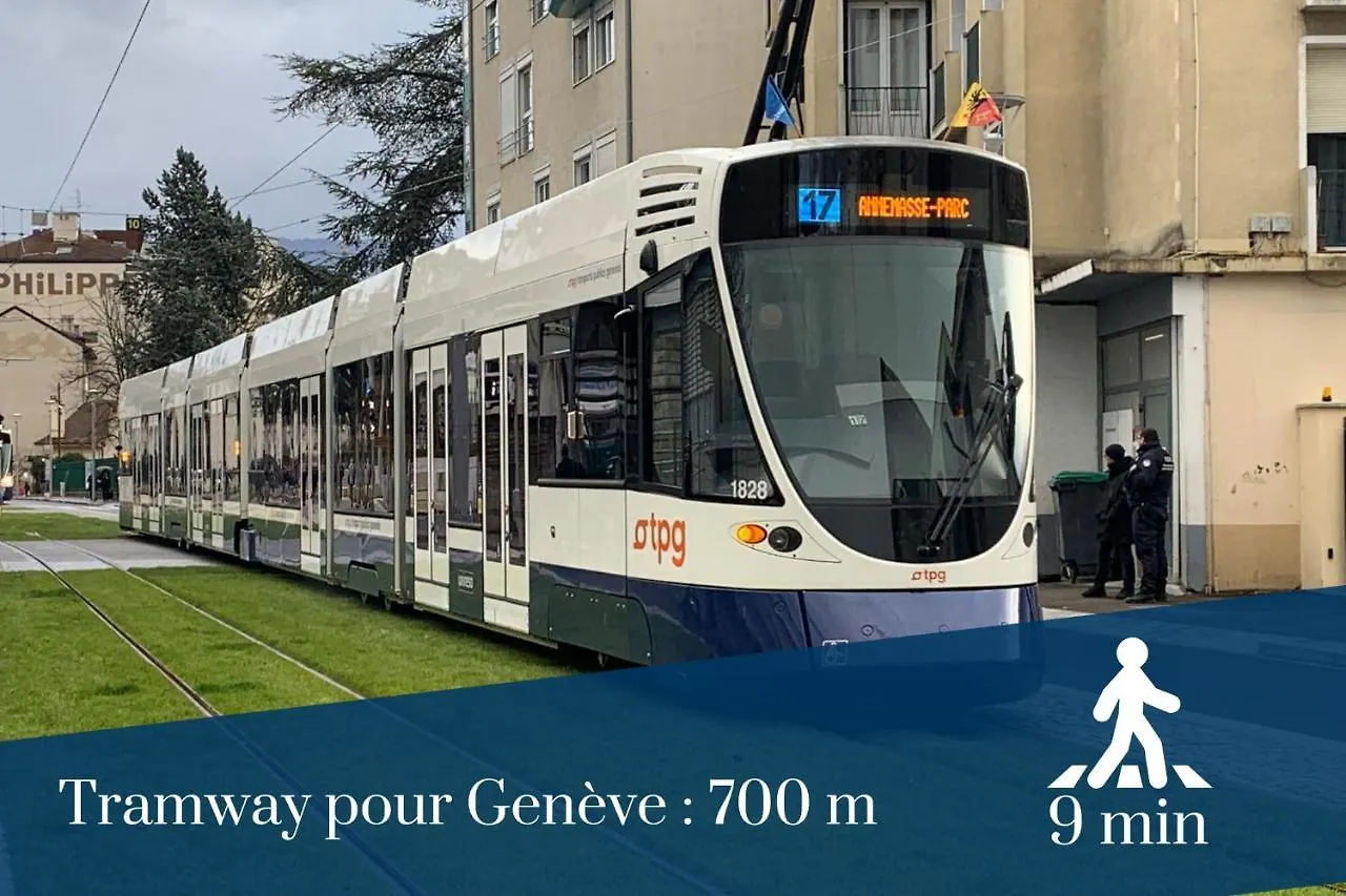 Apartment Homey Calvin - New / Free Parking / Proche Tram Ambilly France